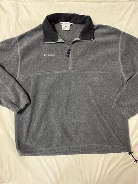 Columbia Men's XL Dark Gray Quarter-Zip Fleece Pullover